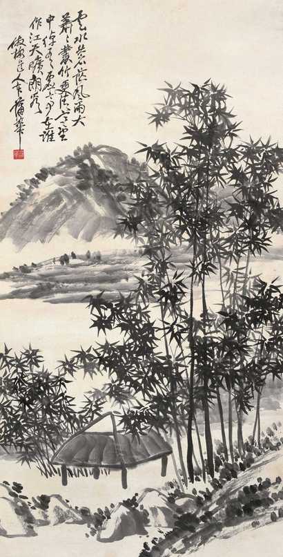 蒲华 山水 立轴